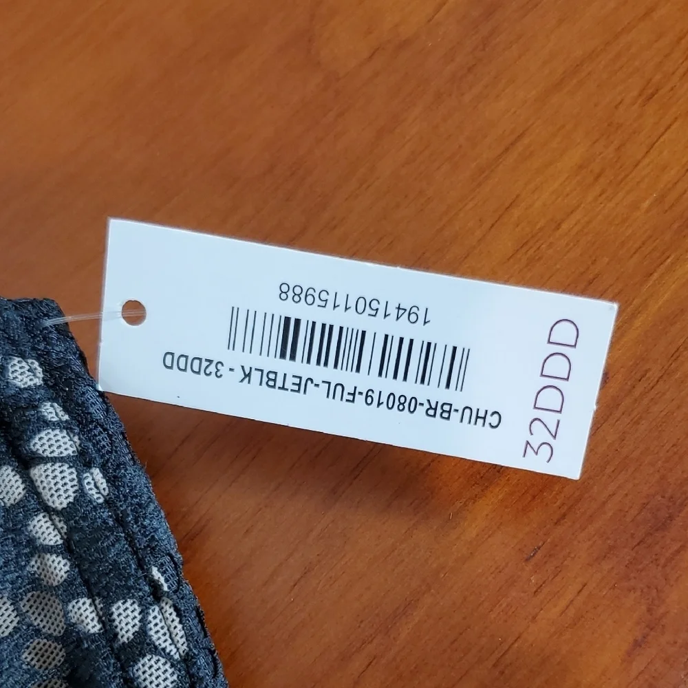 Adore Me Black and Cream Bra -32DDD